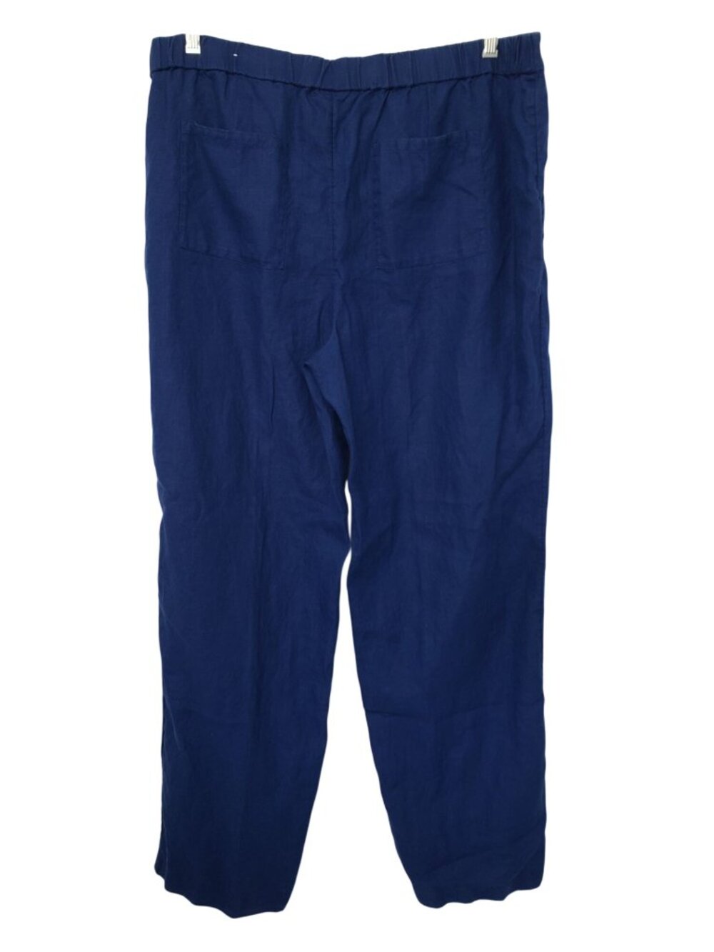 Chico's 3.5 T Blue 100% Linen Pants Elastic Waist Pull On Womens 18T Indigo - Picture 6 of 10
